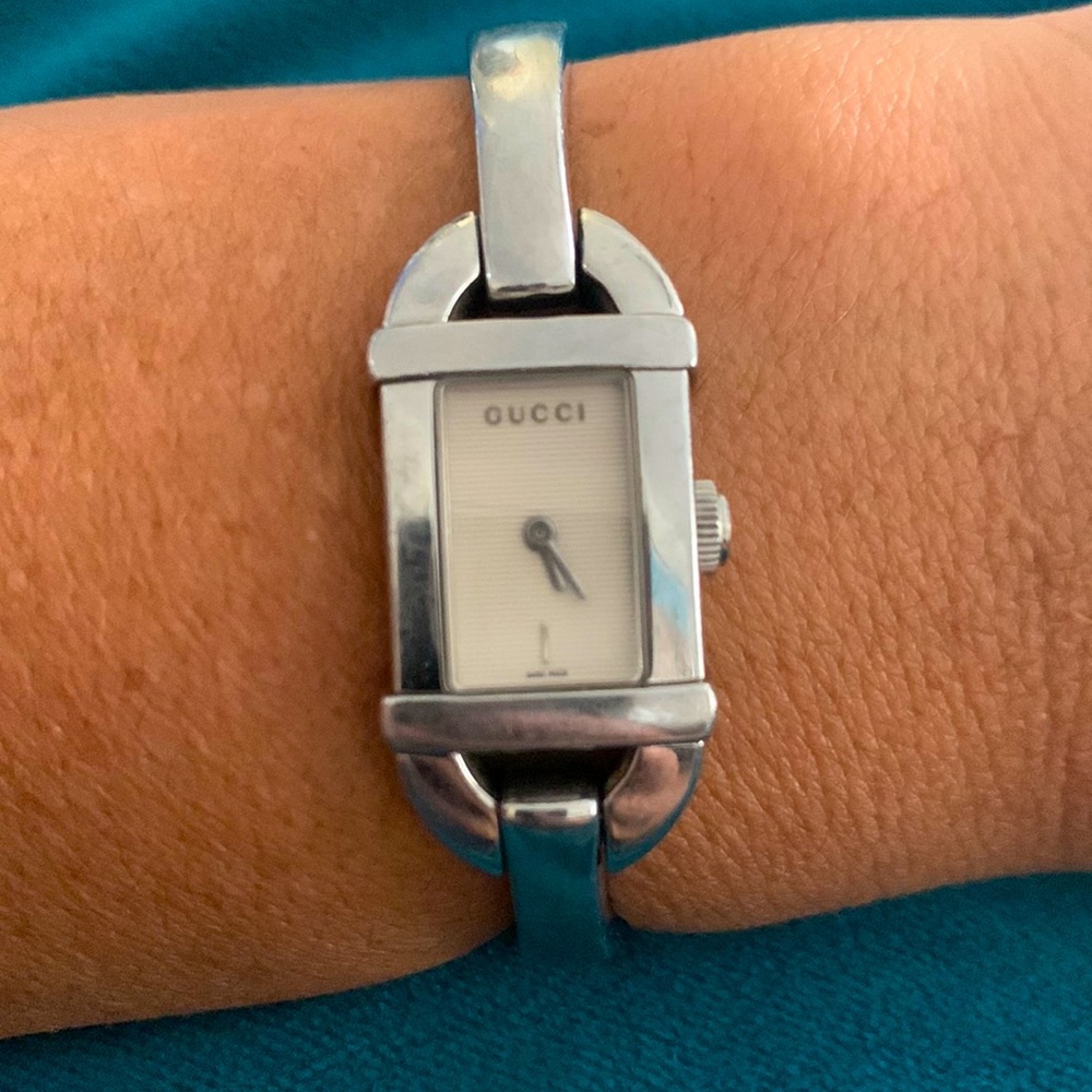 Silver Gucci woman’s watch